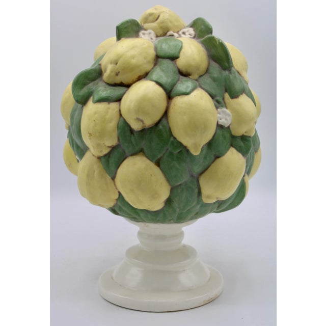 Vintage Italian Ceramic Lemon Tree With Flowers Chairish