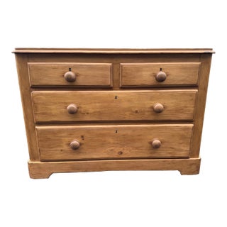 19th Century English Pine Chest of Drawers For Sale