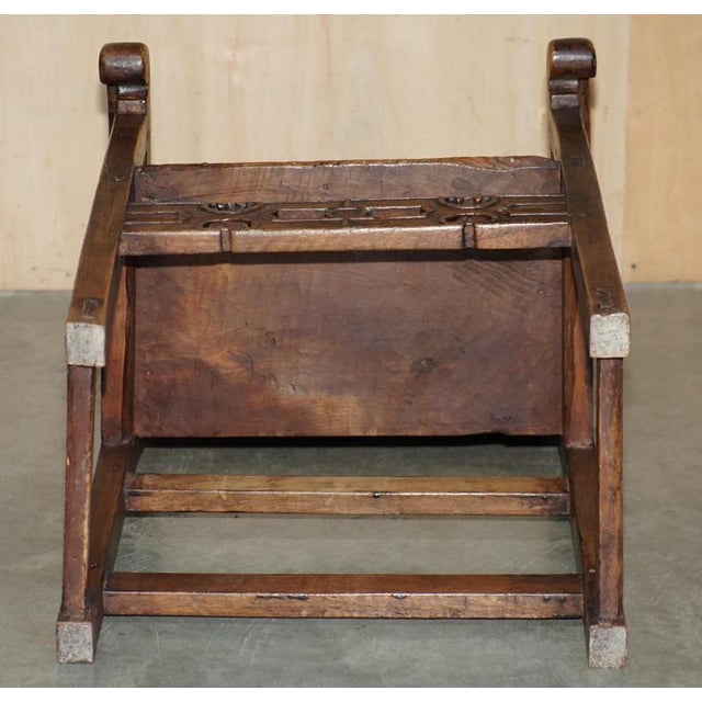 Antique Provincial Hand-Carved Elm and Fruitwood Chair, 1780-1820 For Sale - Image 18 of 18