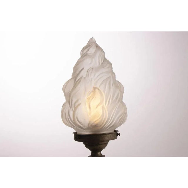 Art Deco Glass Table Lamp, 1930 For Sale - Image 9 of 11