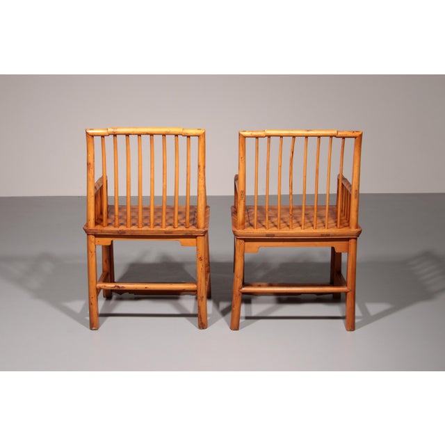 Asian Hongmu Comb-Back Armchairs, 1920, Set of 2 For Sale - Image 11 of 14