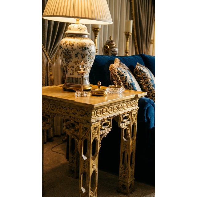 Pair of Vintage, Rare, Monumental, Faux Bamboo, Chinoiserie, Mid Century, Accent Tables For Sale In Dallas - Image 6 of 11