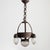 1910s Early Swedish Modern Ceiling Pendant Chandelier Lamp in Iron & Glass by Böhlmarks, 1910s For Sale - Image 5 of 5