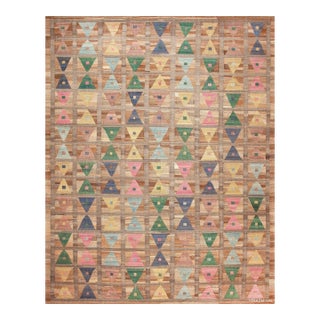 Nazmiyal Collection Large Modern Geometric Kilim Rug For Sale