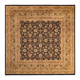 Mogul, One-of-a-Kind Hand-Knotted Area Rug - Black, 8' 3" x 8' 3" For Sale