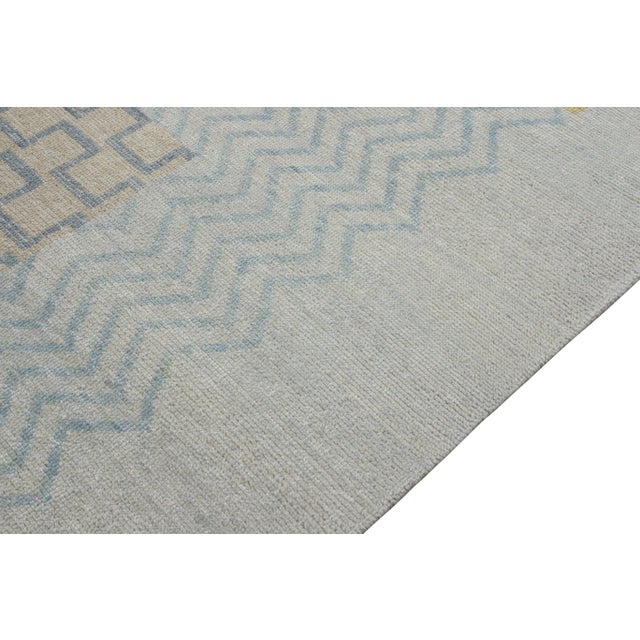 Rug & Kilim Rug & Kilim’s Blocks Rug in Blue, 9x12 For Sale - Image 4 of 6