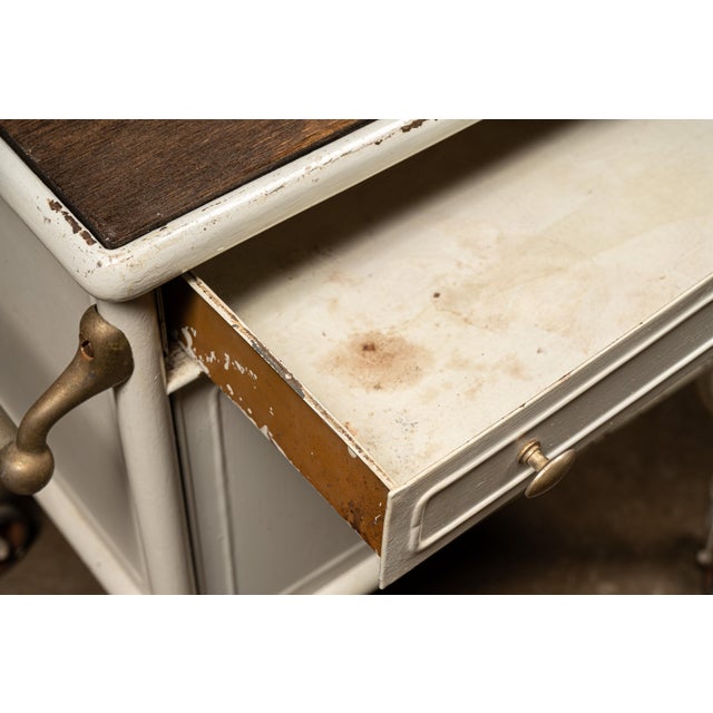 Industrial Early 20th Century Steel Dental Cabinet Cart For Sale - Image 3 of 11