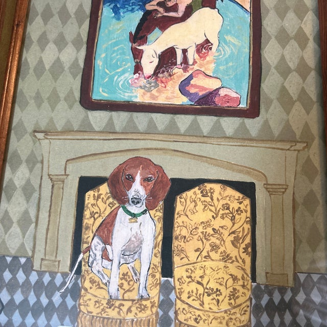 Contemporary original horse and hound print by Judy Henn. Signed with monogram. Measures 11x14 or 13x16 framed. Check out...