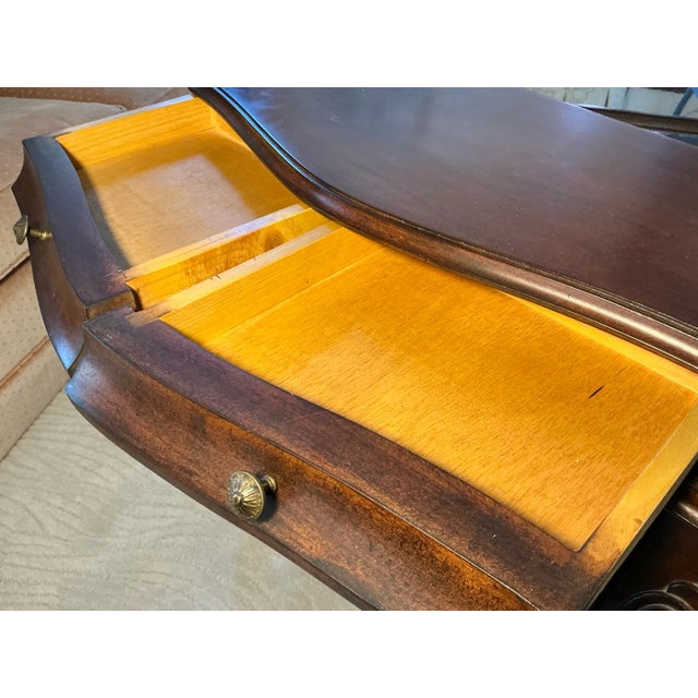 French Enchanting Vintage Louis XV-Style Bombe Commode - A Whisper of Rococo Romance For Sale - Image 3 of 10