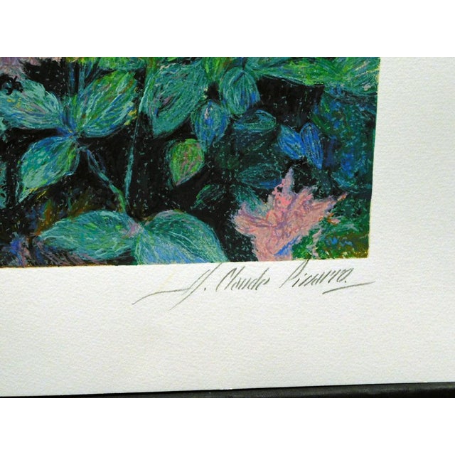 H Claude Pissarro "Les Rhododendrons" Hand Signed Artwork, Garden Flowers For Sale In Denver - Image 6 of 8
