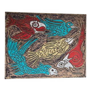 Late 20th Century Gustavo Olguín De Codices Mixed Media Mexico City For Sale