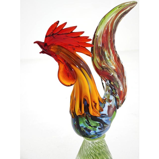 Mid-Century Modern Murano Glass Sculpture Rooster, Italy, 1960s For Sale - Image 6 of 18