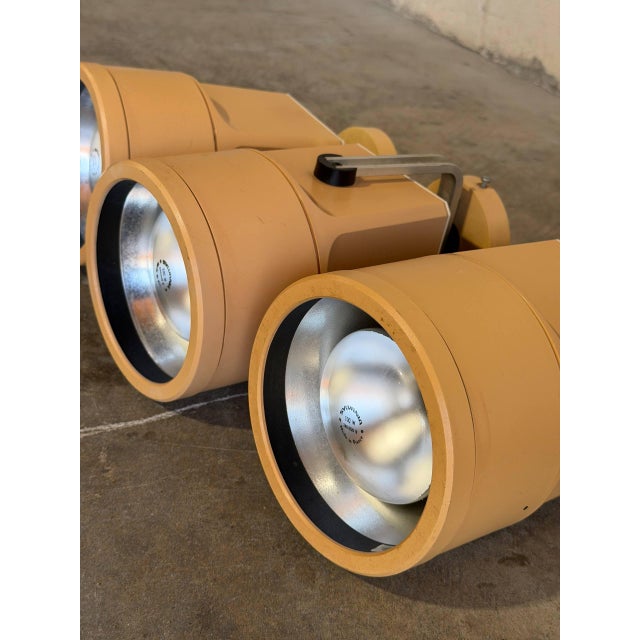 1970s 1970s Style After Louis Poulsen Danish Modern Beige Metal Spotlights - Set of 3 For Sale - Image 5 of 12