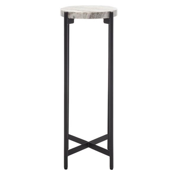 Hames Drink Table - Sand Brown Marble Top/Black Legs For Sale - Image 10 of 10