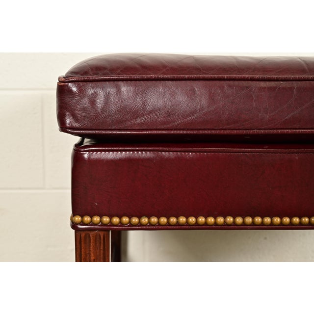 Hancock & Moore Chippendale Leather Ottoman For Sale In South Bend - Image 6 of 11