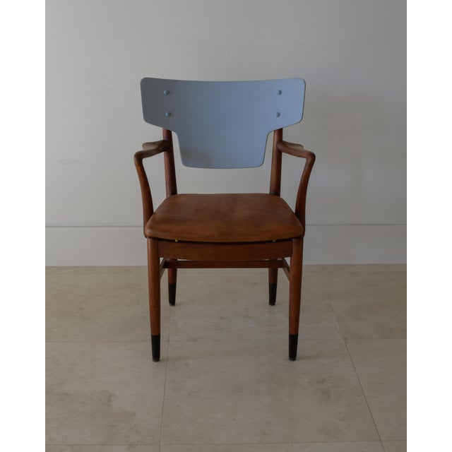 1950s Attributed to Peter Hvidt and Orla Molgaard-Nielsen Armchair for Fritz Hansen Denmark, C. 1950 For Sale - Image 5 of 11
