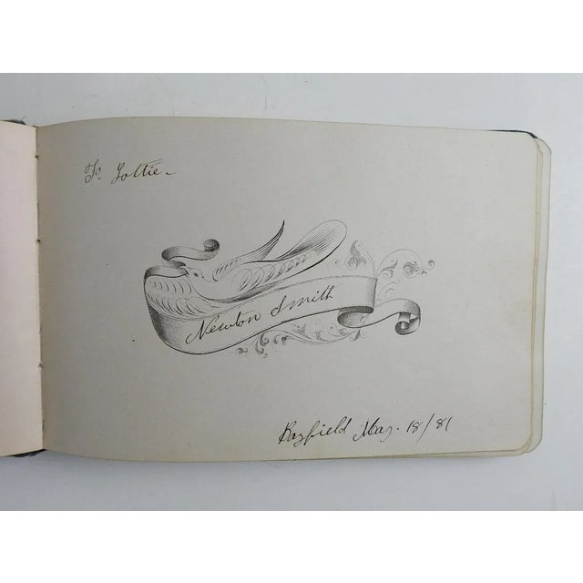 Antique 1878 Aesthetic Movement Autograph Album Book For Sale - Image 11 of 12