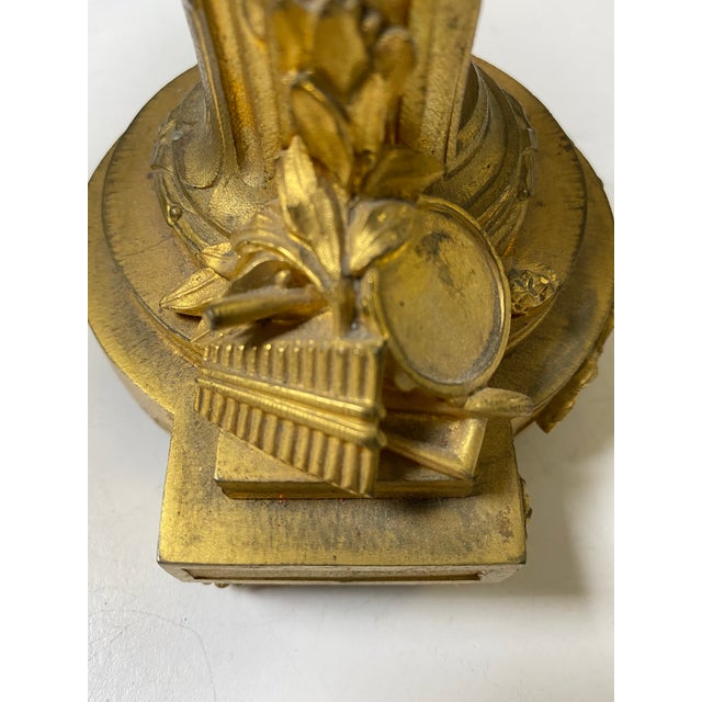 Early 21st Century Antique French Gilt Candlesticks - a Pair For Sale - Image 5 of 7