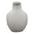 Chinese Carved Masks White Peking Glass Snuff Bottle With Green Top For Sale