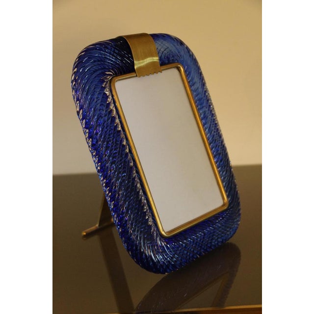 Sapphire Blue Murano Glass Frame, 2000s For Sale - Image 12 of 17