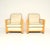 A very stylish and extremely well made pair of Swedish Art Deco armchairs in leather and satin birch. They were recently...