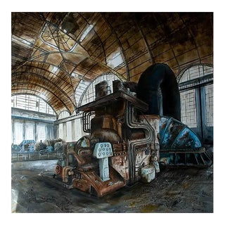 Jean-Pierre Brissart, La machine sous la verrière, 2015, Oil on Canvas For Sale