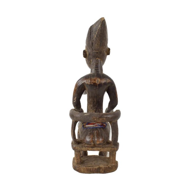 Early 20th Century Early 20th Century Anyi Attye Seated Female Figure Côte d'Ivoire For Sale - Image 5 of 9