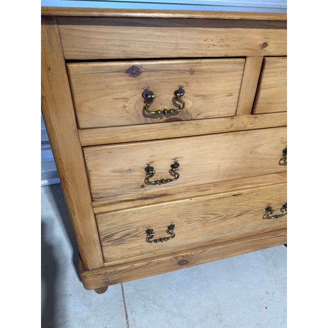 Tan Antique Pine Two Over Two Drawers - Chest of Drawers From England For Sale - Image 8 of 18