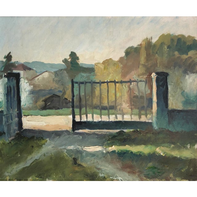 Charles Monnier, Portail à la Campagne, Oil on Canvas, Framed For Sale - Image 10 of 10