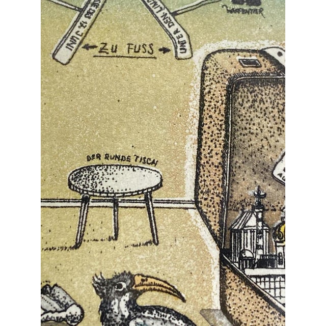 Rainer Hercks, Berlin Wall Woodpecker, 1990, Color Etching For Sale - Image 9 of 15