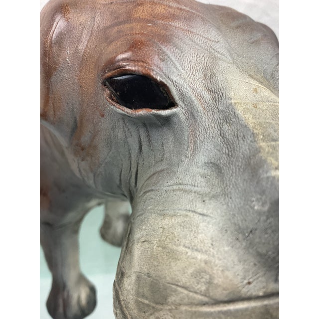 American Leather Clad Bull Dog Figure. 1 of 2 For Sale - Image 3 of 7