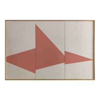 Jason Trotter Original Acrylic Painting "Pink on Point Triptych Jet0464" For Sale