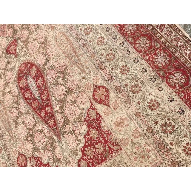 Mid-20th Century Indian Kalamkar Rug, 1950s For Sale - Image 10 of 11