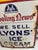 Large Enamel Lyons Ice Cream Sign, 1940s For Sale - Image 6 of 11