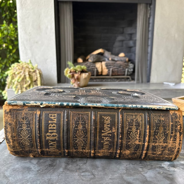 A beautifully aged antique edition of Brown’s Self-Interpreting Bible, published in 1882 by the American Publishing...