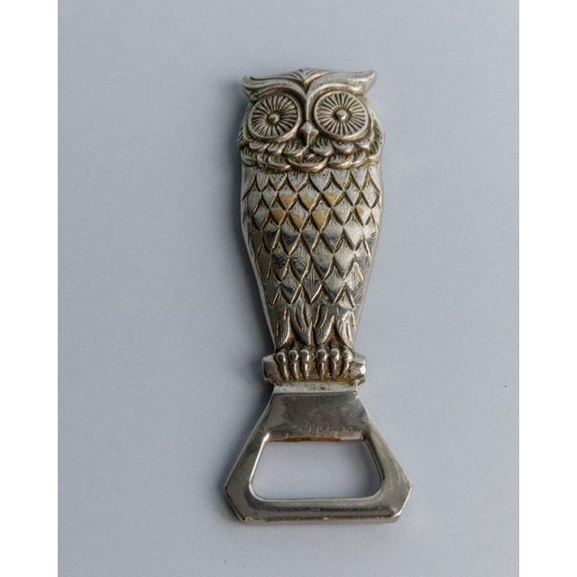 Vintage Silver-Plated Owl Bottle Opener, 1960s For Sale - Image 9 of 11