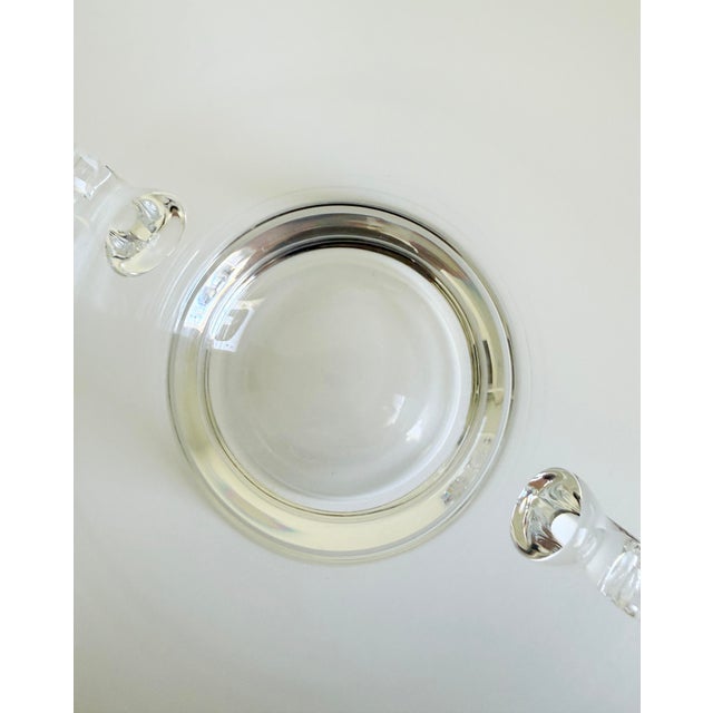 Transparent Tiffany & Co. Crystal Ice Bucket With Scrolled Handles For Sale - Image 8 of 11