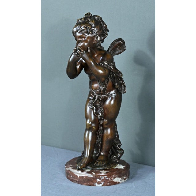 Bronze Love Sending Kisses in Bronze by A. Moreau, 1890s For Sale - Image 3 of 17