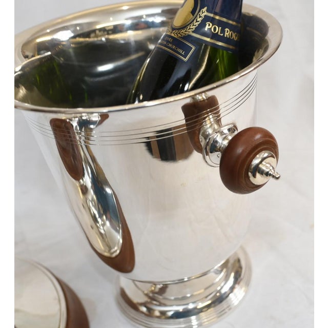 Art Deco Silver Plated Champagne Bucket Stand For Sale - Image 17 of 18