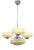 Bauhaus Chandelier in Milk Glass and Chrome, 1930s For Sale