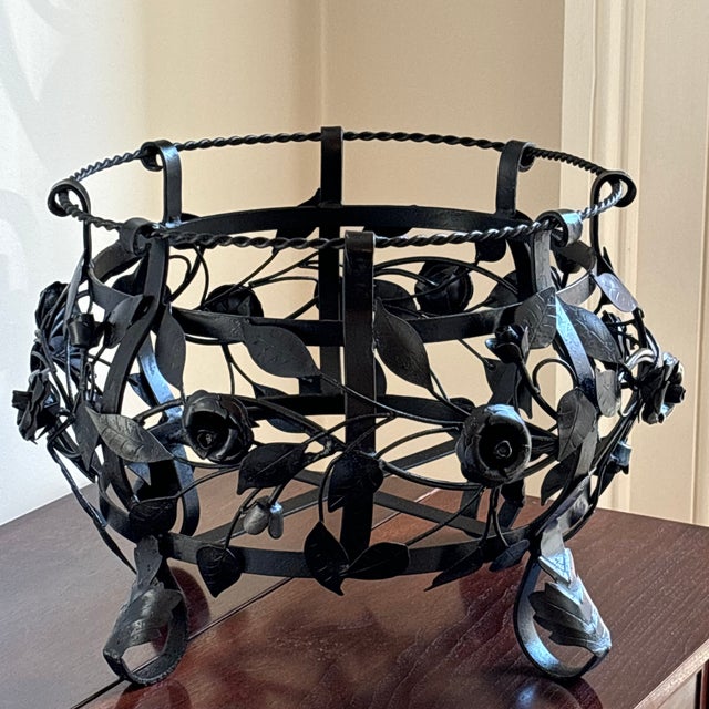 Early 20th Century French Art Nouveau-Style Iron Plant Stands — a Pair For Sale - Image 9 of 12