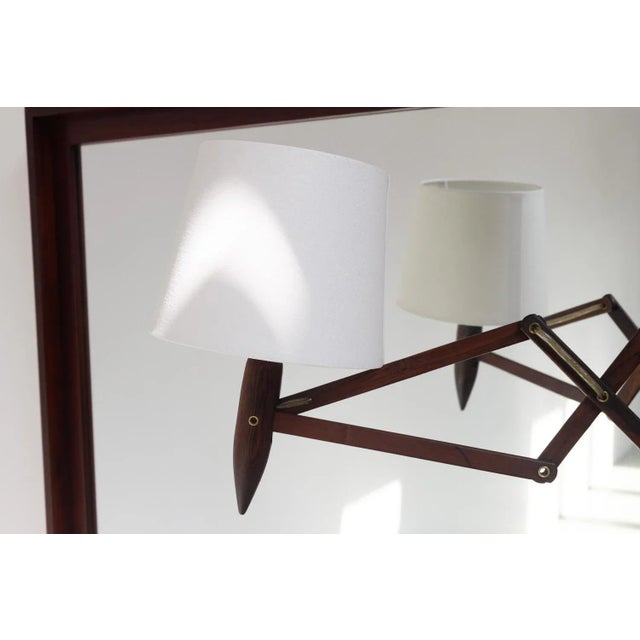Mid-Century Danish Rosewood Scissor Wall Lamp, 1960s For Sale - Image 6 of 18