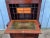 Antique 19th C. American Classical Empire Style Flame Mahogany Secretary Desk Bookcase For Sale - Image 9 of 12