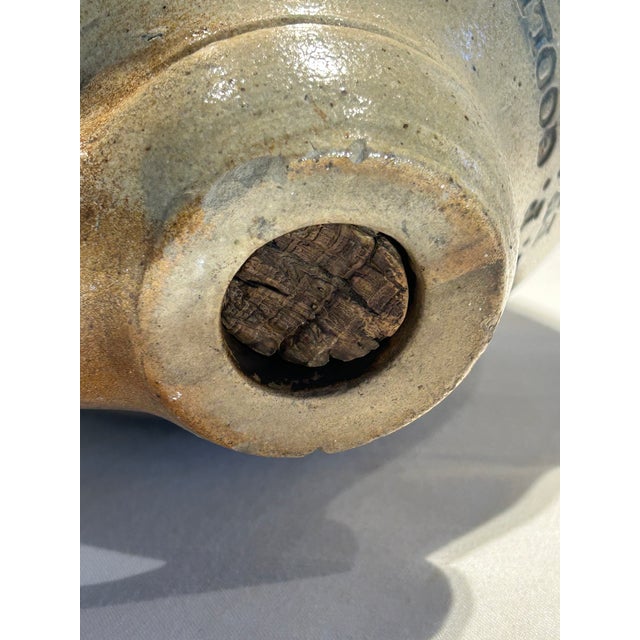 Mid 19th Century Extremely Rare Has Original Cork 4-Gallon F. P. Goold Brantford Pottery Jug For Sale - Image 4 of 17