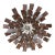 Brutalist Brass / Copper Colored Metal & Iron Jere Style Circular Windmill Wall Hanging Art For Sale