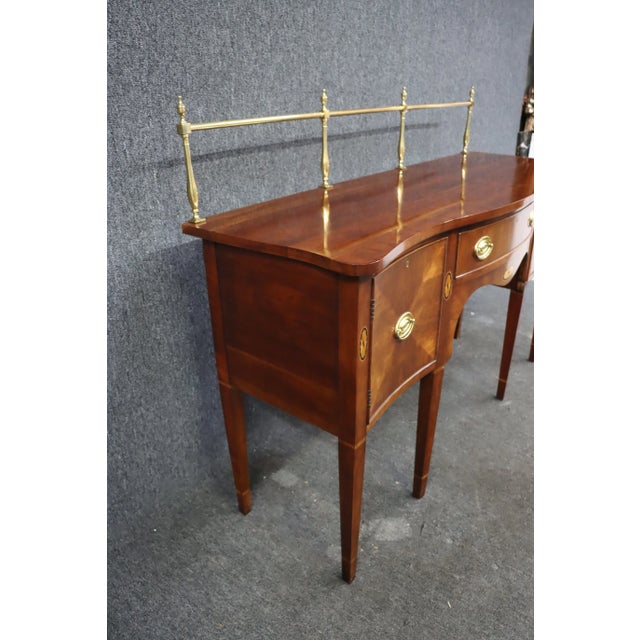Statton Furniture Statton Hepplewhite Style Cherry Serpentine Sideboard For Sale - Image 4 of 12