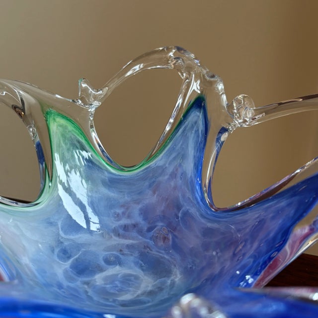Late-20th Century Murano, Italy Free Form Art Glass Bowl For Sale - Image 16 of 18
