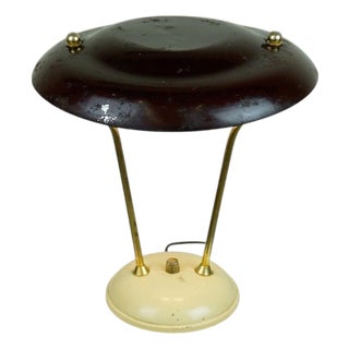 Mid-Century Italian Adjustable Brass Table Lamp, 1950s For Sale