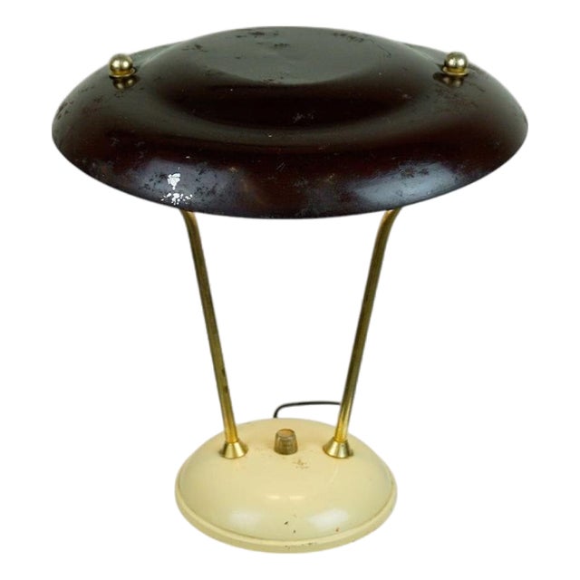 Mid-Century Italian Adjustable Brass Table Lamp, 1950s For Sale