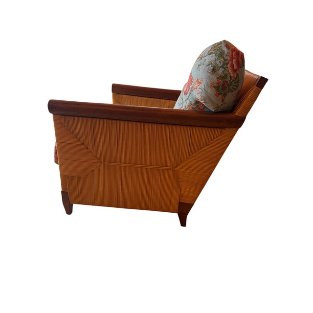 John Hutton John Hutton, Donghia, Mahogany, Wicker Cane, Merbau Lounge Chairs, Usa, 1995 For Sale - Image 4 of 7